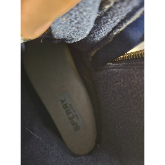 Sperry Womens Plaid Saltwater Duck Boots With Side Zipper & Rubber Sole Size 8 - Picture 4 of 8